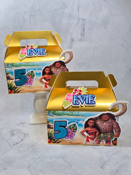 Vaiana Gable boxes, Vaiana party favors , Vaiana birthday