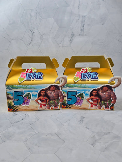 Vaiana Gable boxes, Vaiana party favors , Vaiana birthday