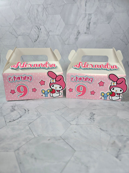 My Melody Gable boxes, My Melody party favors , My Melody birthday