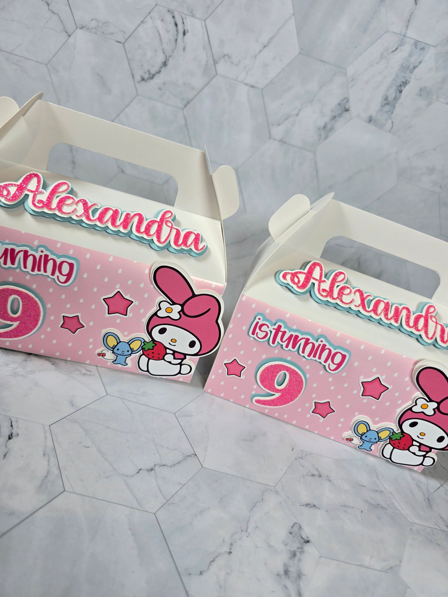 My Melody Gable boxes, My Melody party favors , My Melody birthday
