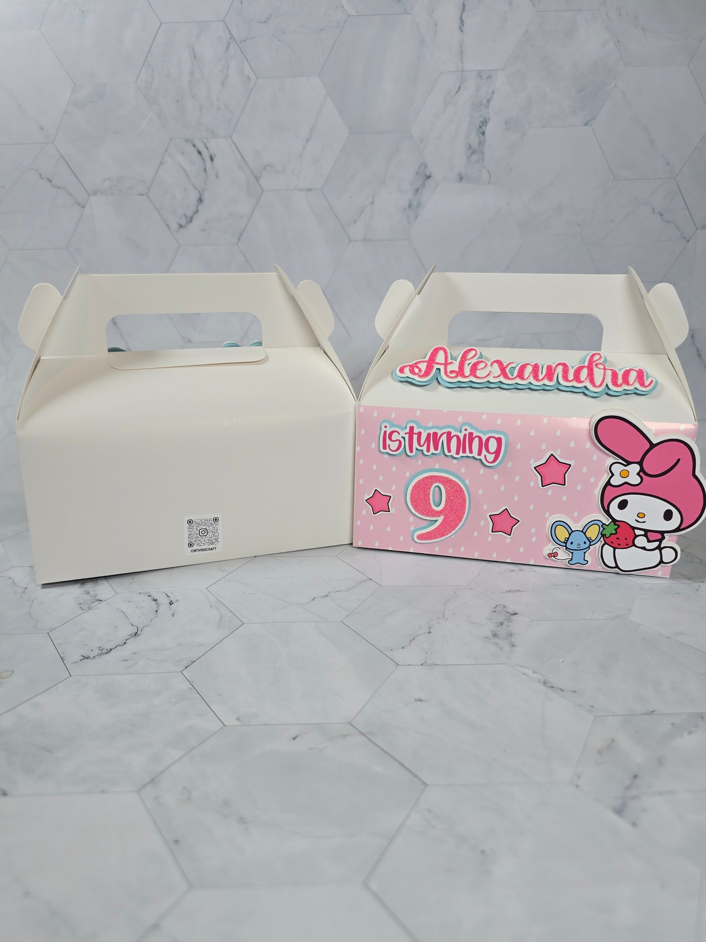 My Melody Gable boxes, My Melody party favors , My Melody birthday