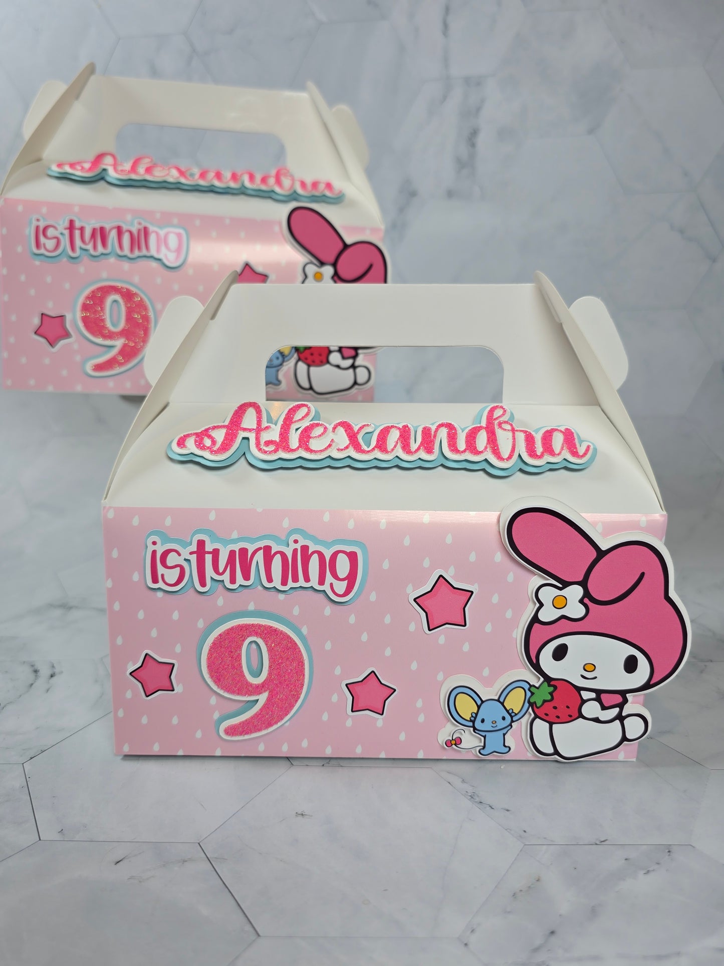 My Melody Gable boxes, My Melody party favors , My Melody birthday