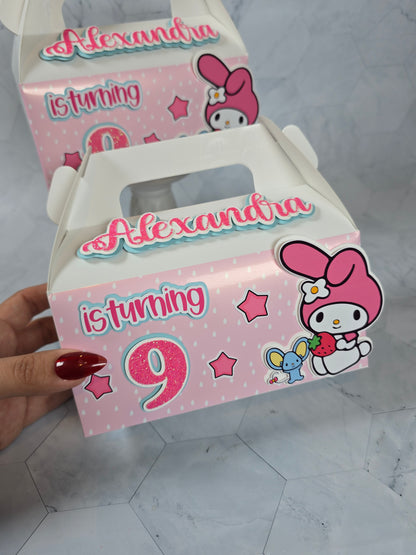 My Melody Gable boxes, My Melody party favors , My Melody birthday