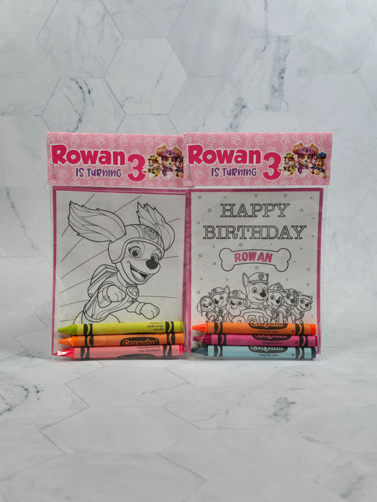 Paw Patrol Coloring books, Paw Patrol party favors, Paw Patrol birthday