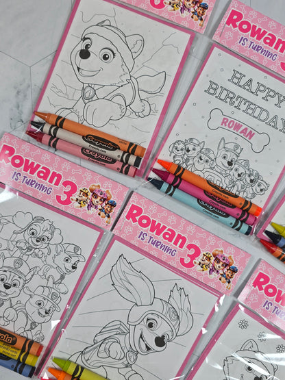 Paw Patrol Coloring books, Paw Patrol party favors, Paw Patrol birthday