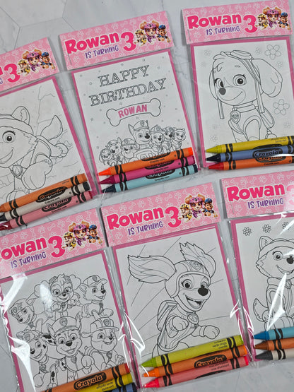 Paw Patrol Coloring books, Paw Patrol party favors, Paw Patrol birthday