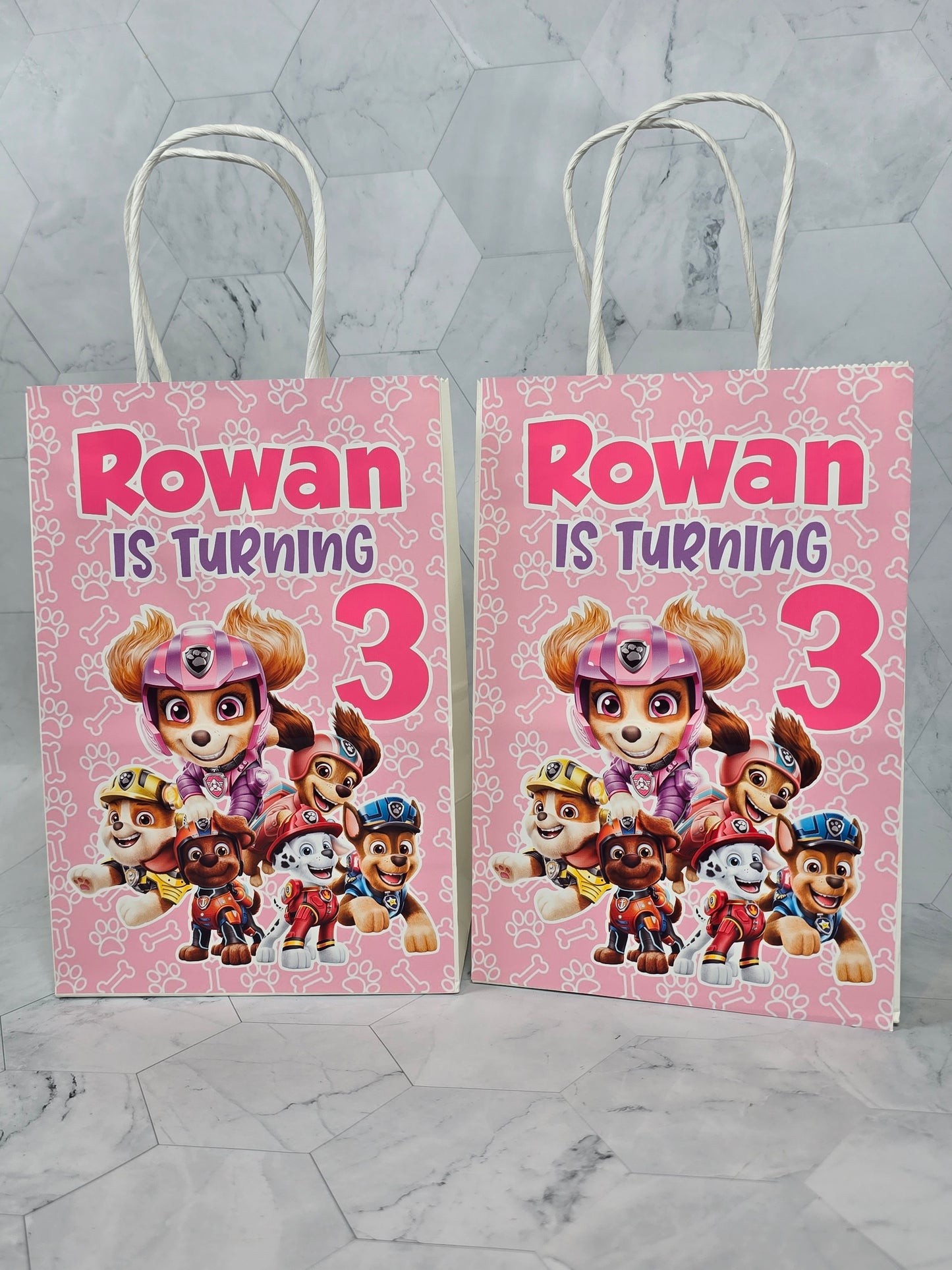 Paw Patrol Girly Goodie bags, Paw Patrol gody bags, Paw Patrol party theme
