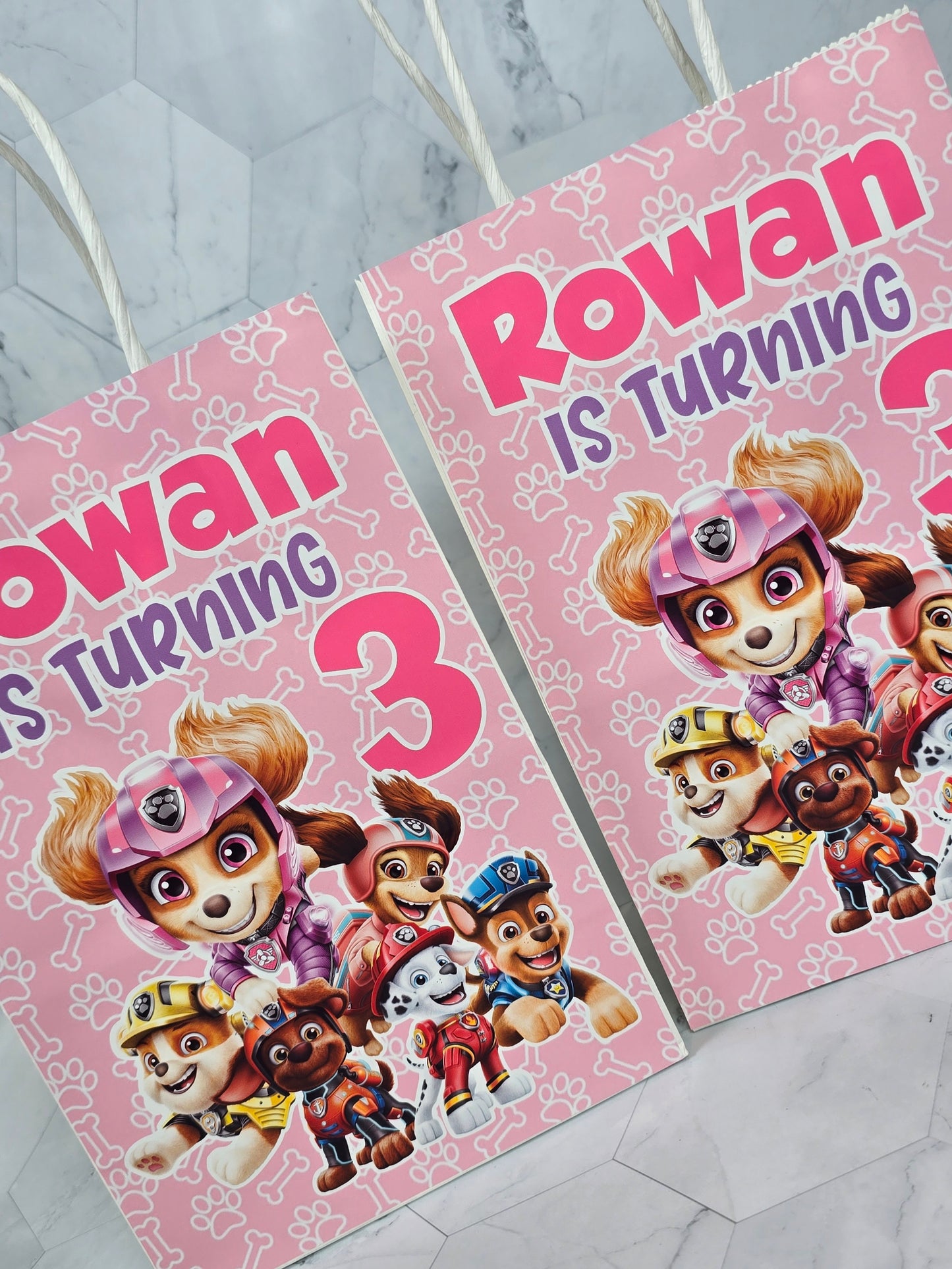 Paw Patrol Girly Goodie bags, Paw Patrol gody bags, Paw Patrol party theme