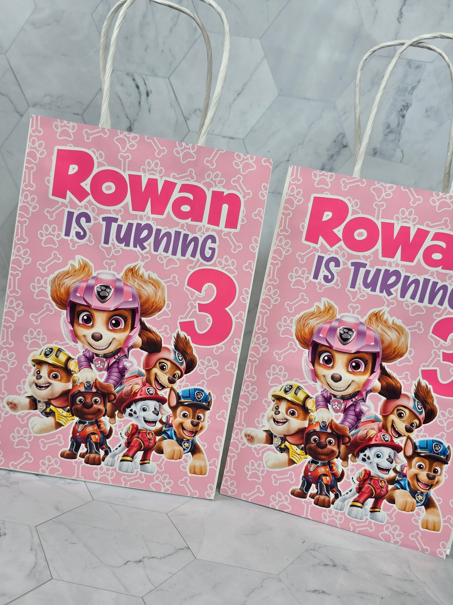 Paw Patrol Girly Goodie bags, Paw Patrol gody bags, Paw Patrol party theme
