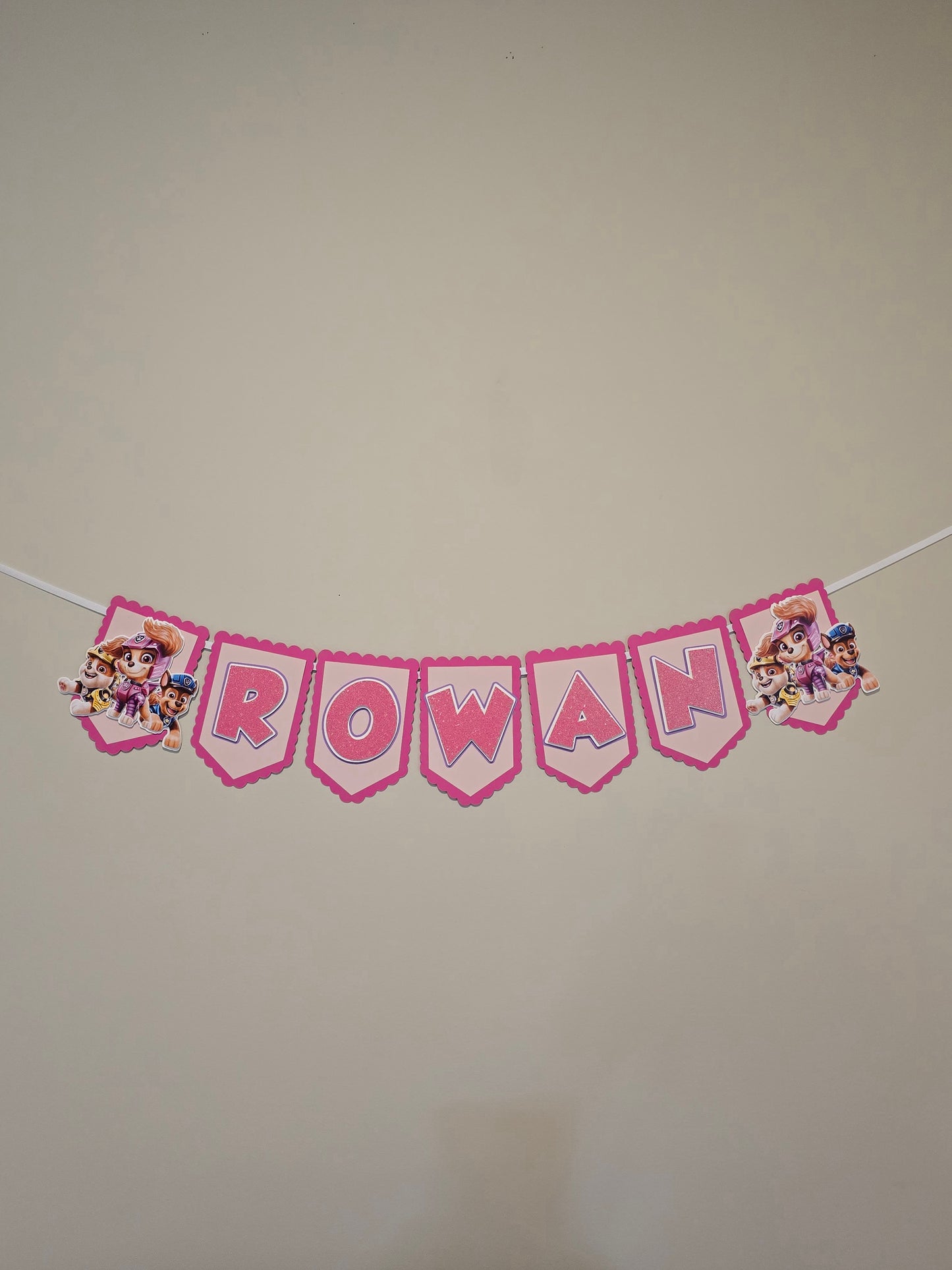 Paw Patrol Girly banner, Paw Patrol theme banner, Paw Patrol party decoration