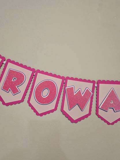 Paw Patrol Girly banner, Paw Patrol theme banner, Paw Patrol party decoration