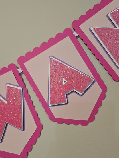 Paw Patrol Girly banner, Paw Patrol theme banner, Paw Patrol party decoration