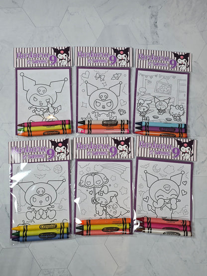 Kuromi coloring books, Kuromi coloring pages, Kuromi party favors