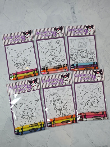 Kuromi coloring books, Kuromi coloring pages, Kuromi party favors