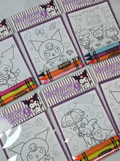 Kuromi coloring books, Kuromi coloring pages, Kuromi party favors