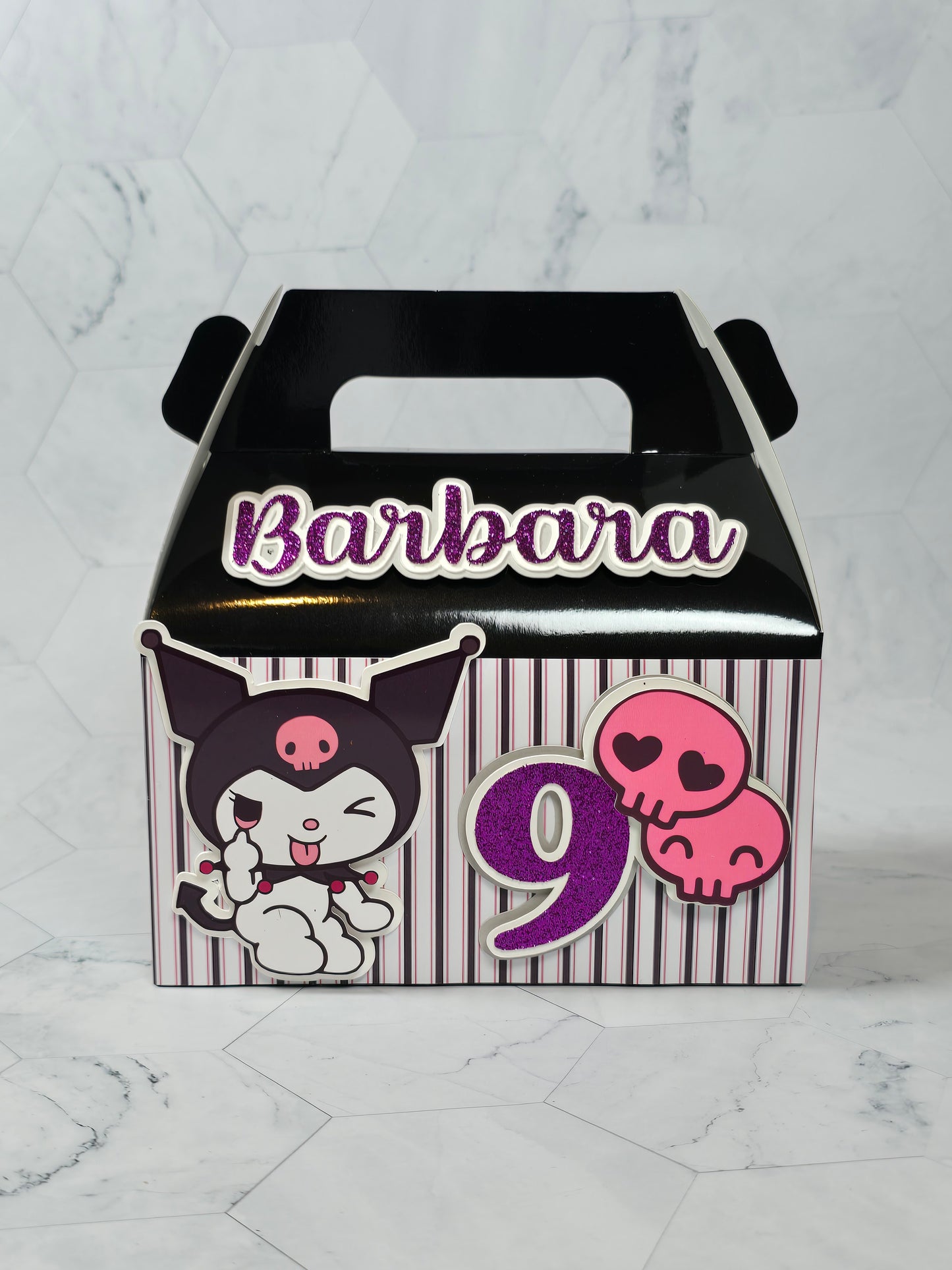 Kuromi Gable boxes, Kuromi party favors , Kuromi birthday