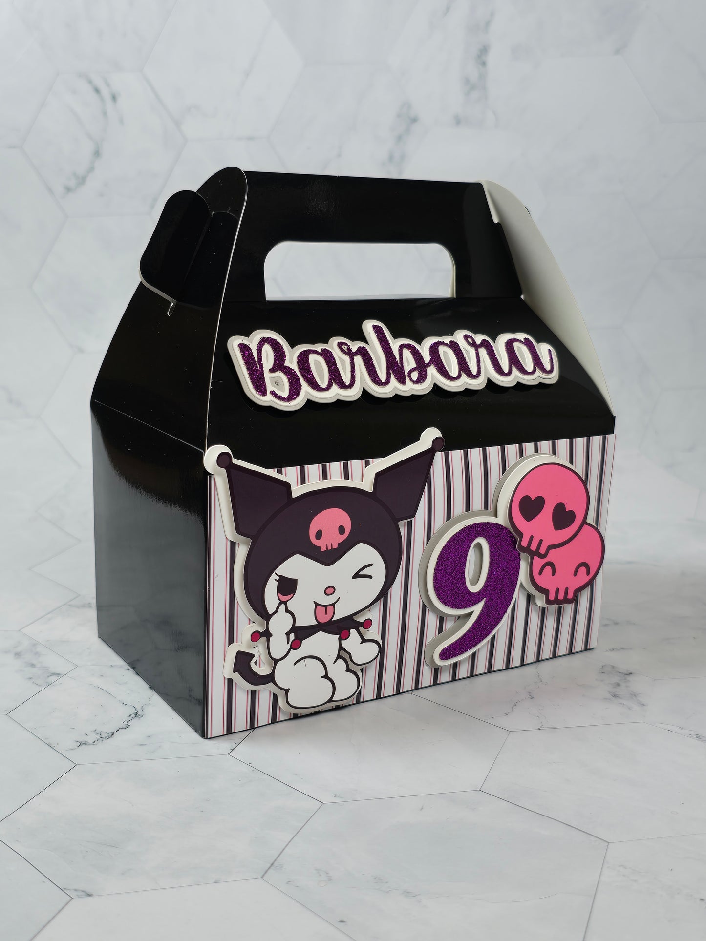 Kuromi Gable boxes, Kuromi party favors , Kuromi birthday
