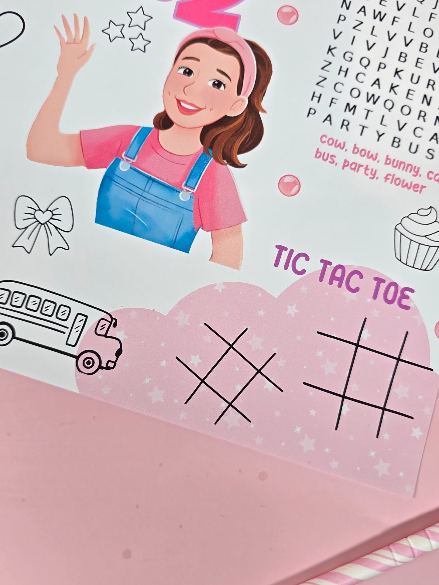 Ms. Rachel Birthday Party Placemats with Activities, Custom Ms. Rachel Themed Placemats for Kids’ Parties