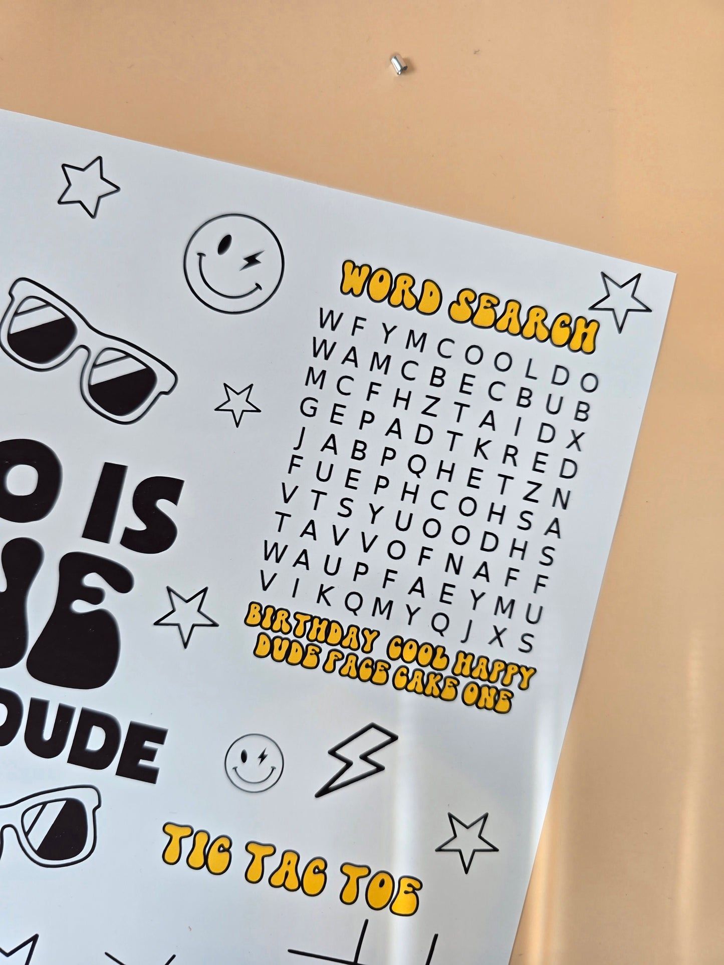 One Happy Dude Birthday Activity Placemats – Personalized Set of 10, Custom One Happy Dude Themed Placemats for Kids’ Birthday