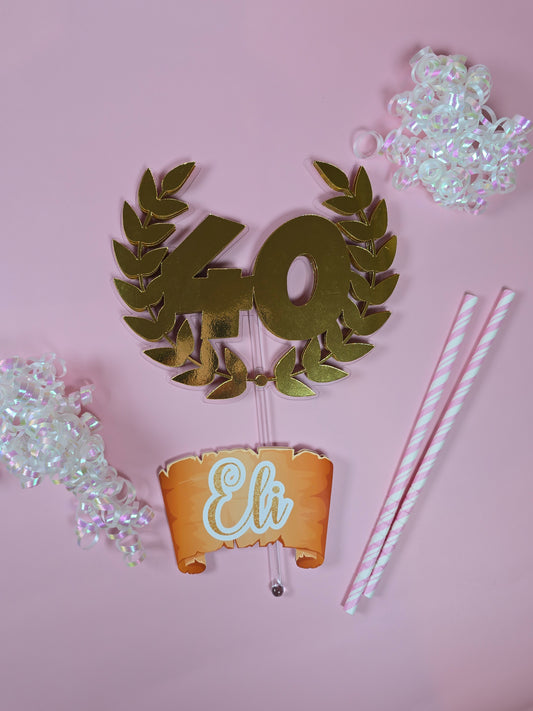 Greek Cake topper, Toga theme party