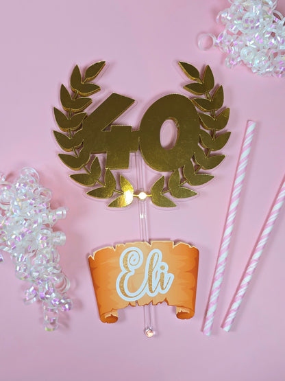 Greek Cake topper, Toga theme party