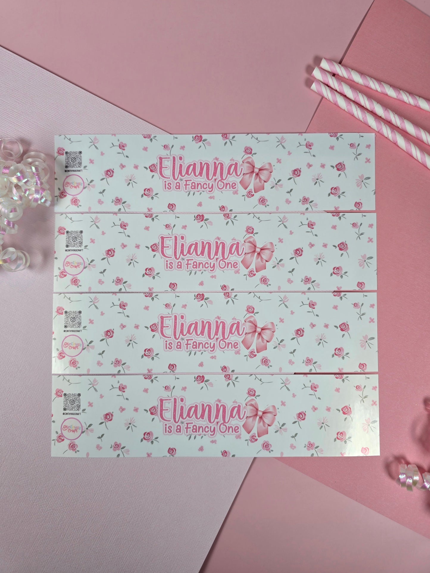 Coquette Water bottle labels,Love shack fancy waterproof labels