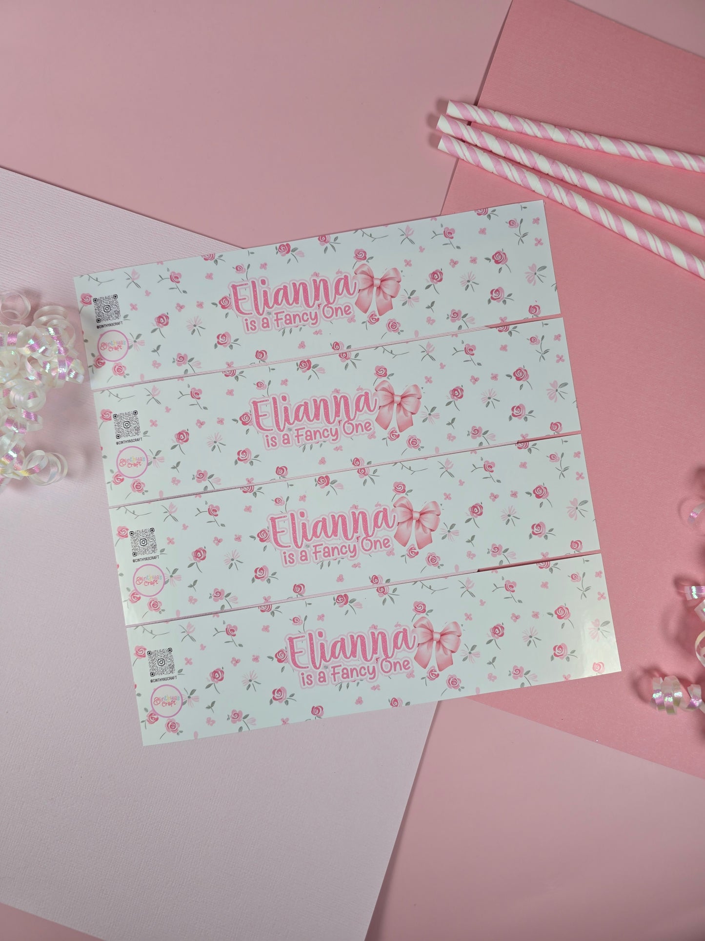 Coquette Water bottle labels,Love shack fancy waterproof labels