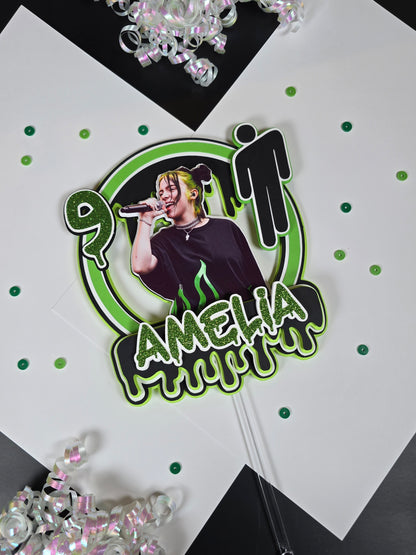 Billie Eilish Cake topper, Billie Eilish theme party, Billie Eilish party theme (Copy)