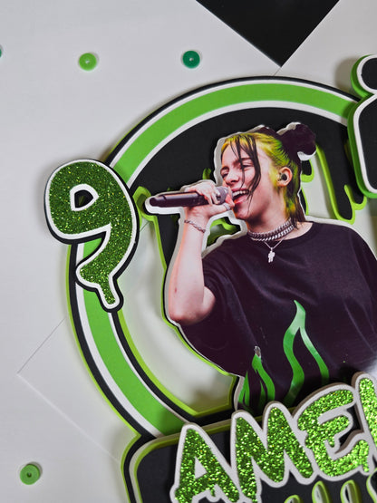 Billie Eilish Cake topper, Billie Eilish theme party, Billie Eilish party theme (Copy)
