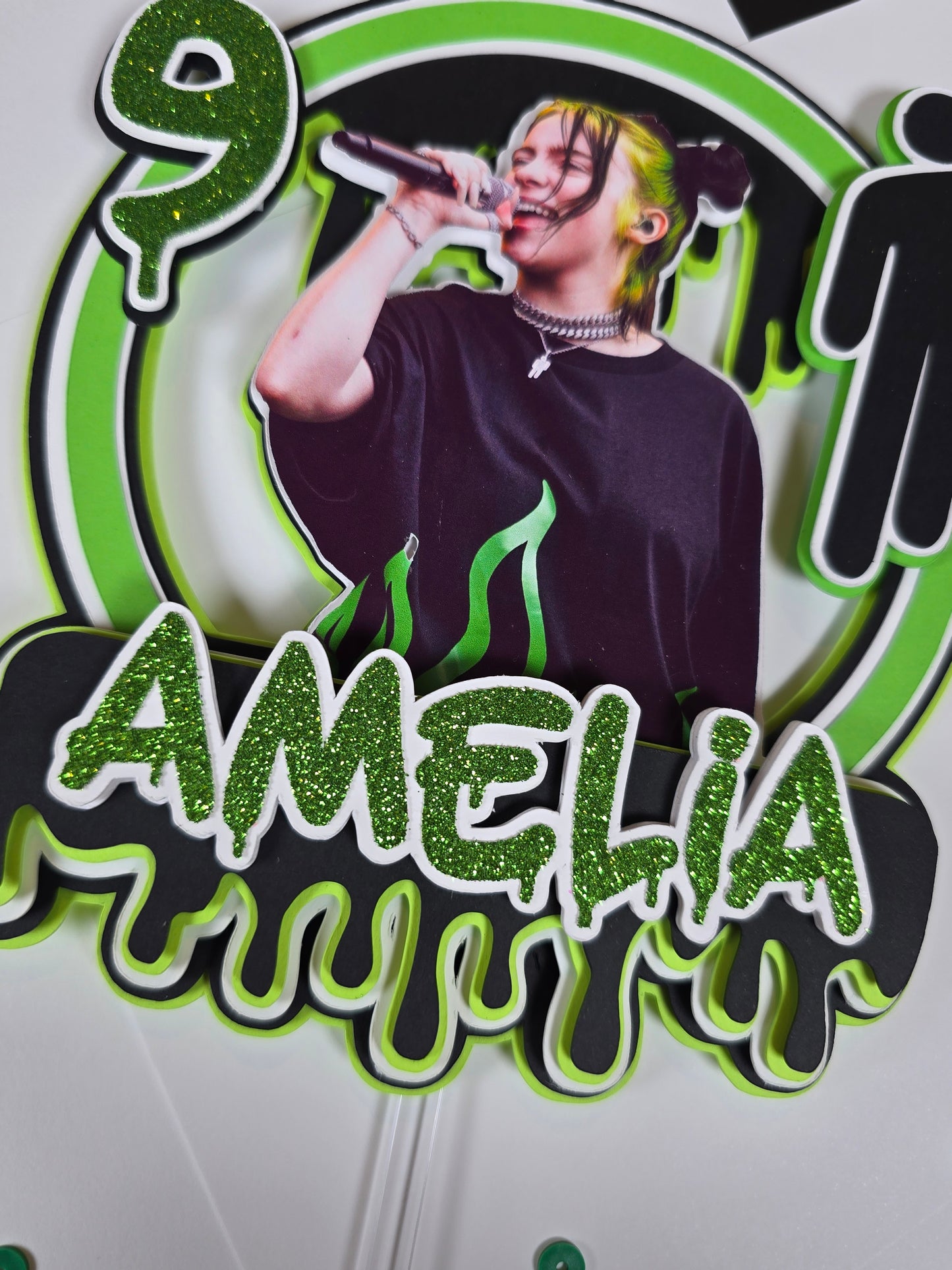 Billie Eilish Cake topper, Billie Eilish theme party, Billie Eilish party theme (Copy)