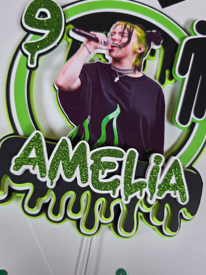 Billie Eilish Cake topper, Billie Eilish theme party, Billie Eilish party theme (Copy)