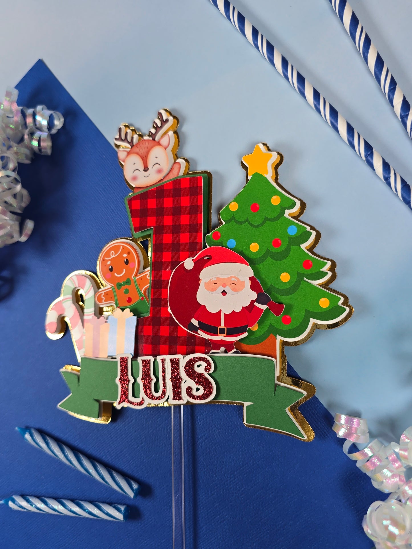 Oh What Fun It is To Be One Cake topper, Christmas theme party, Christmas party theme