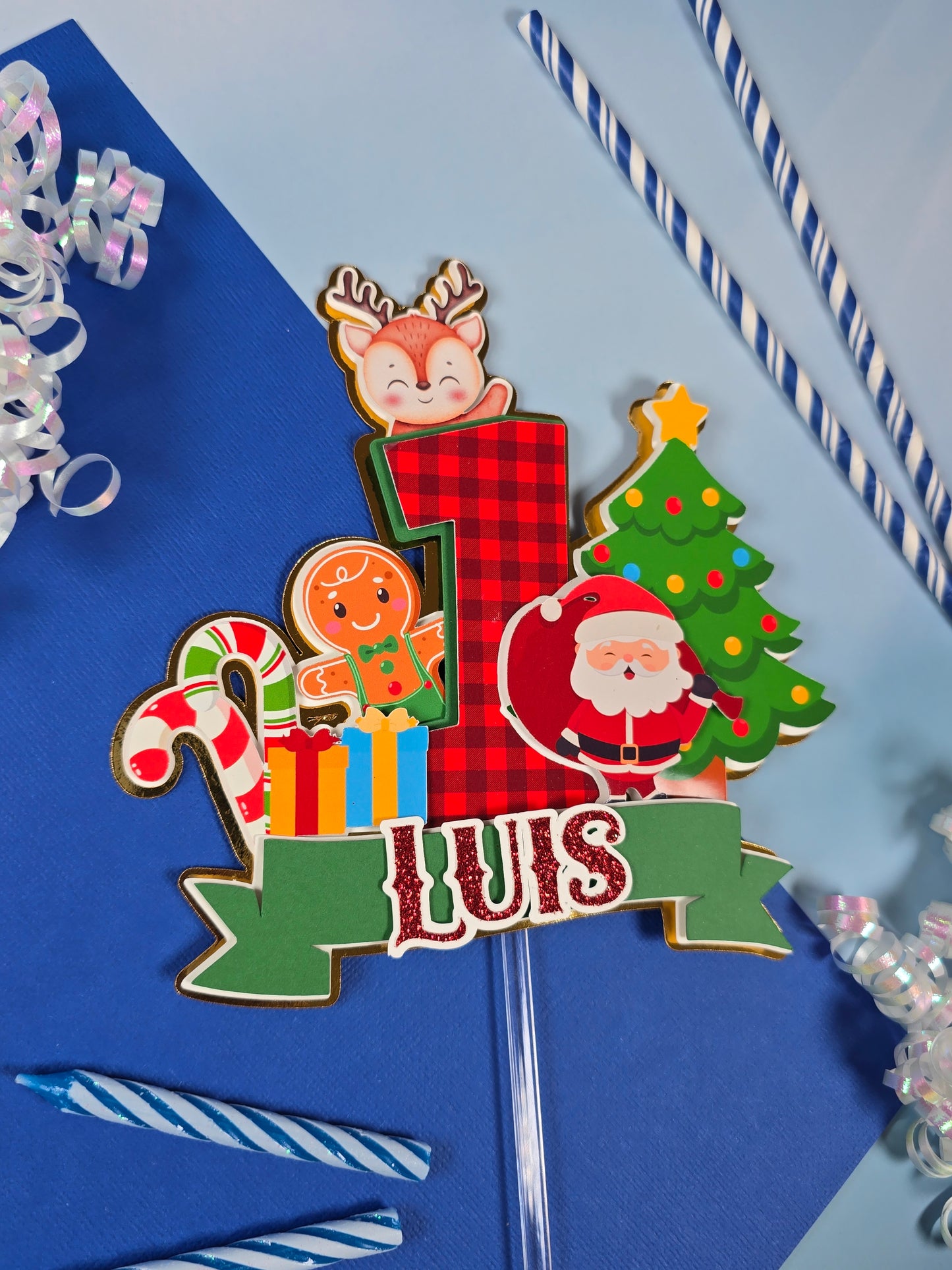 Oh What Fun It is To Be One Cake topper, Christmas theme party, Christmas party theme