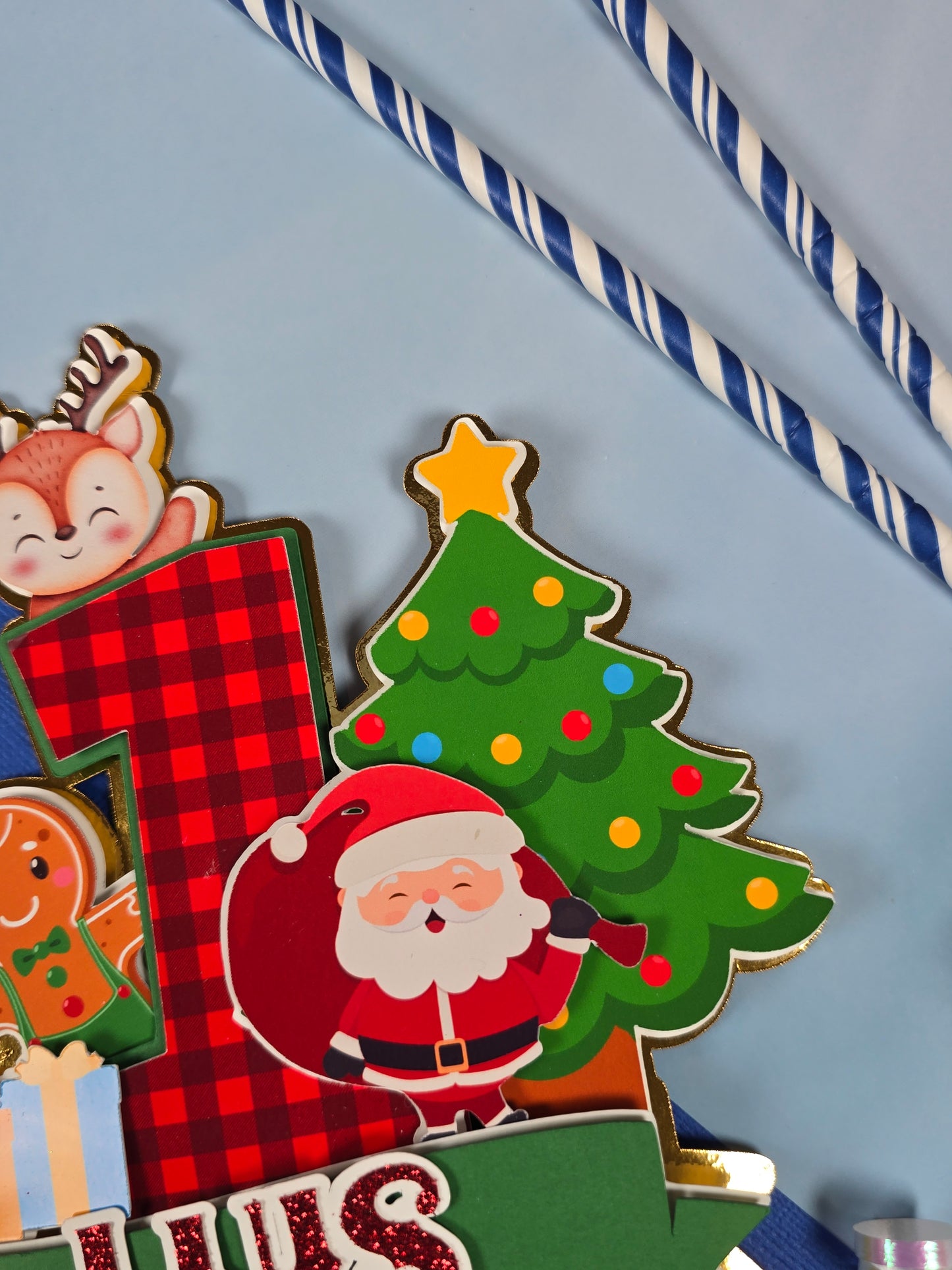 Oh What Fun It is To Be One Cake topper, Christmas theme party, Christmas party theme