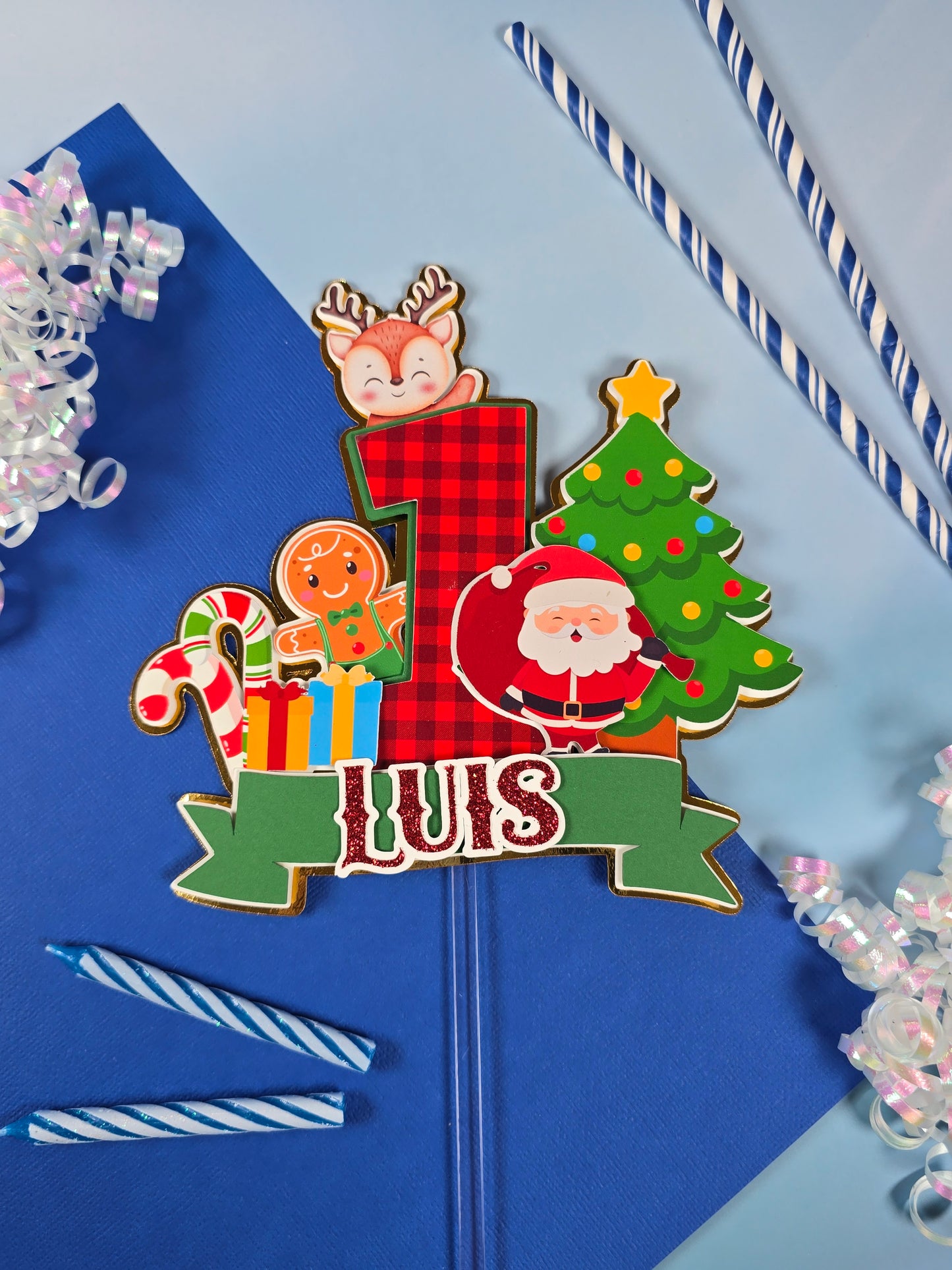 Oh What Fun It is To Be One Cake topper, Christmas theme party, Christmas party theme