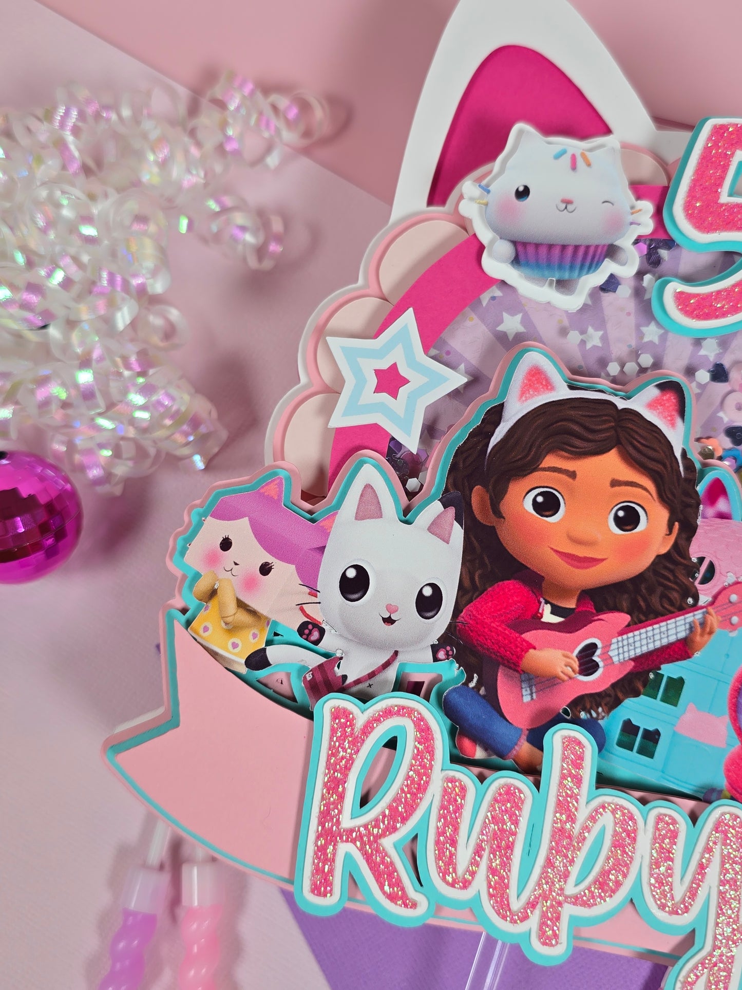 Gabby's dollhouse  Cake topper, Gabby's doll house birthday theme