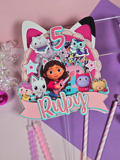 Gabby's dollhouse  Cake topper, Gabby's doll house birthday theme