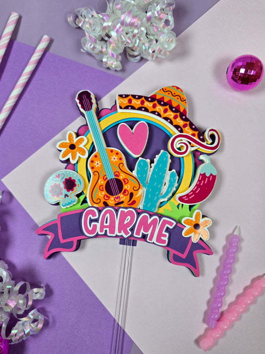 Mexican fiesta cake topper, Fiesta Cake topper,