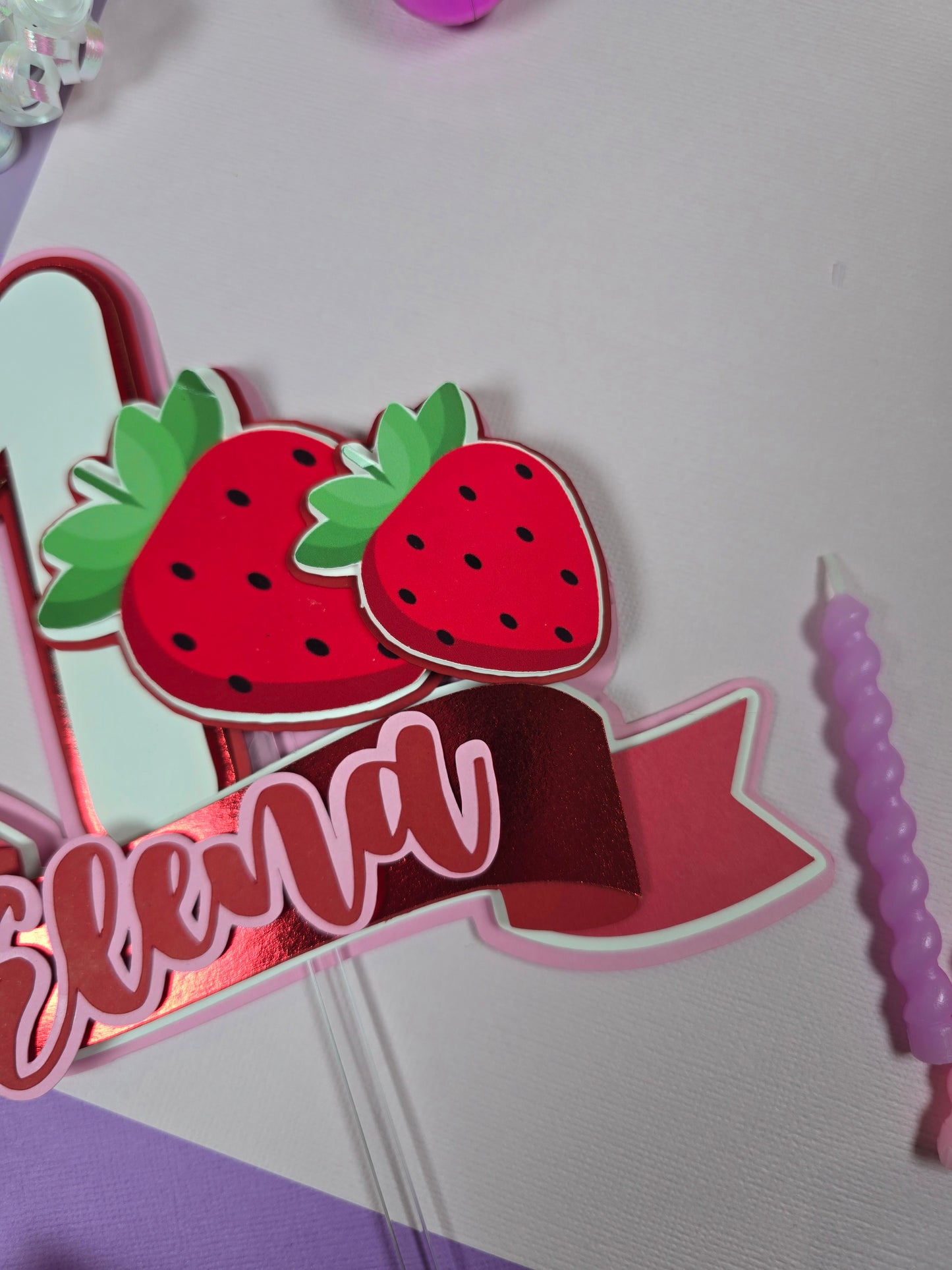 My Berry First Birthday Cake topper, berry first birthday, strawberry cake topper