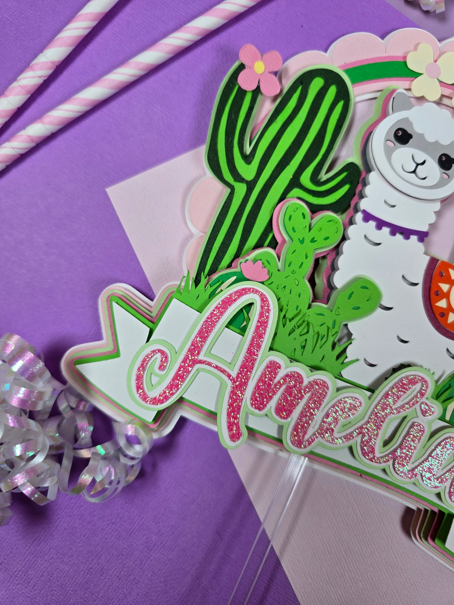 Llama Cake topper, Llama birthday decor, Alpaca cake topper, Animal lover cake topper