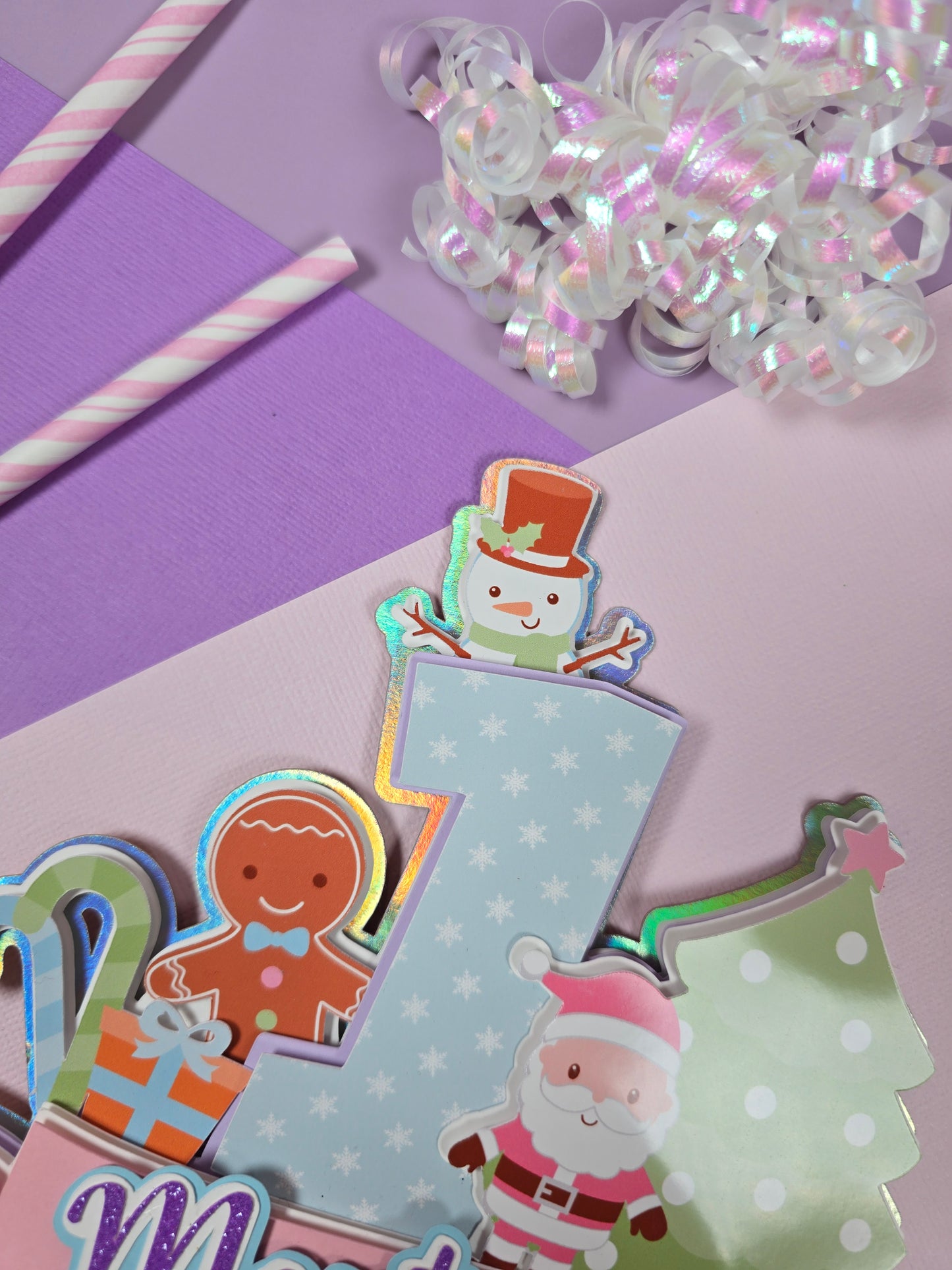 Oh What Fun It is To Be One Cake topper, Christmas theme party, Christmas party theme Girly theme
