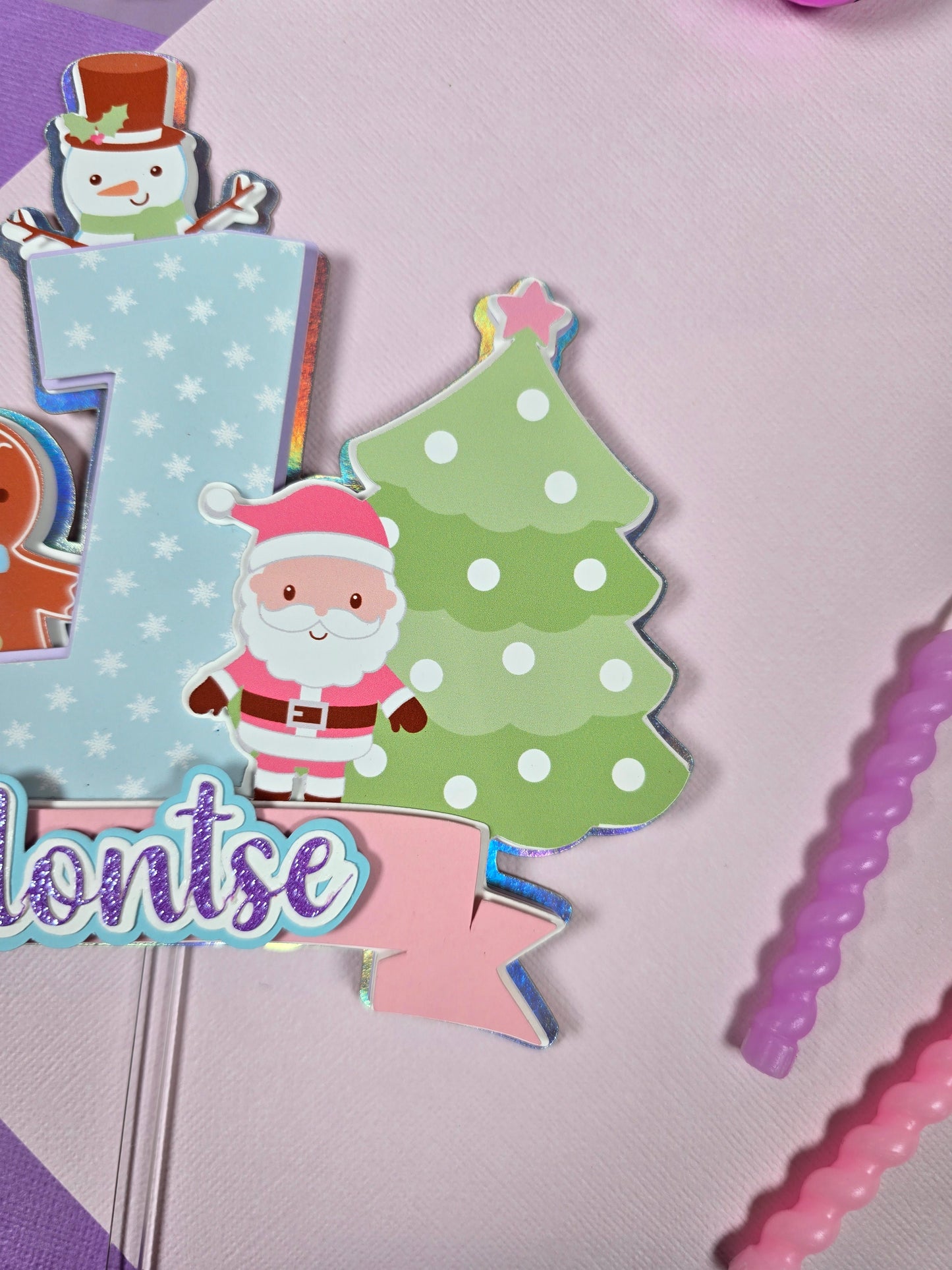 Oh What Fun It is To Be One Cake topper, Christmas theme party, Christmas party theme Girly theme