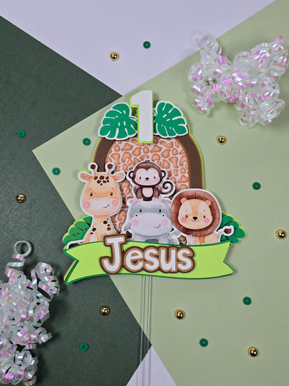Wild One Cake topper, Safari Cake topper, Safari Birthday