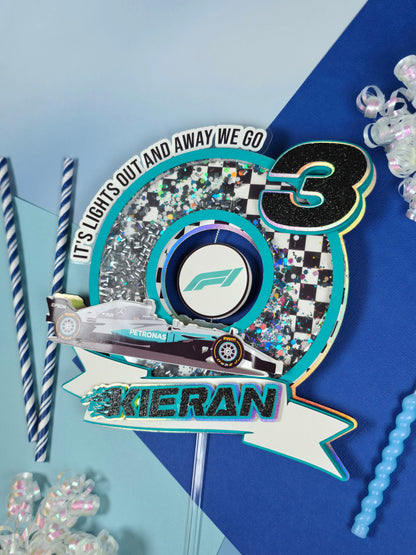 Race Cars Cake topper,Formula 1 Cake topper,Race Cars cake topper, F1 birthday