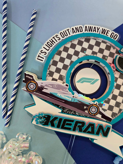 Race Cars Cake topper,Formula 1 Cake topper,Race Cars cake topper, F1 birthday