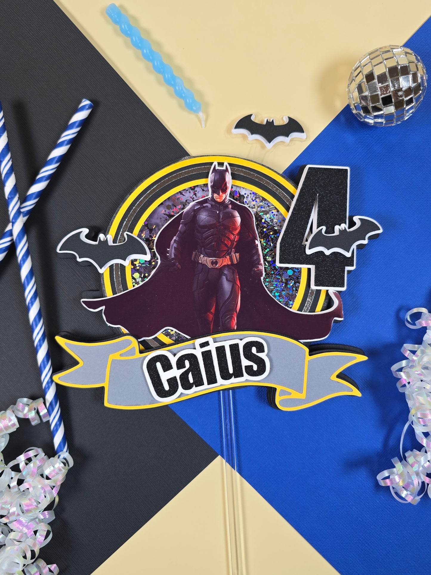 Batman Cake topper, Super hero theme party, Batman party