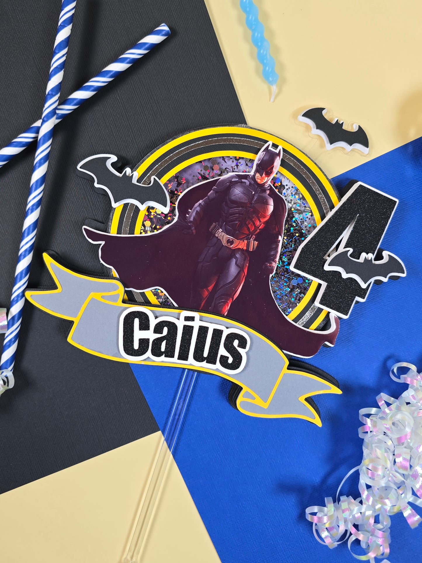 Batman Cake topper, Super hero theme party, Batman party