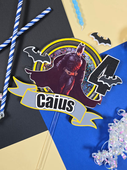Batman Cake topper, Super hero theme party, Batman party