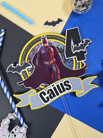 Batman Cake topper, Super hero theme party, Batman party