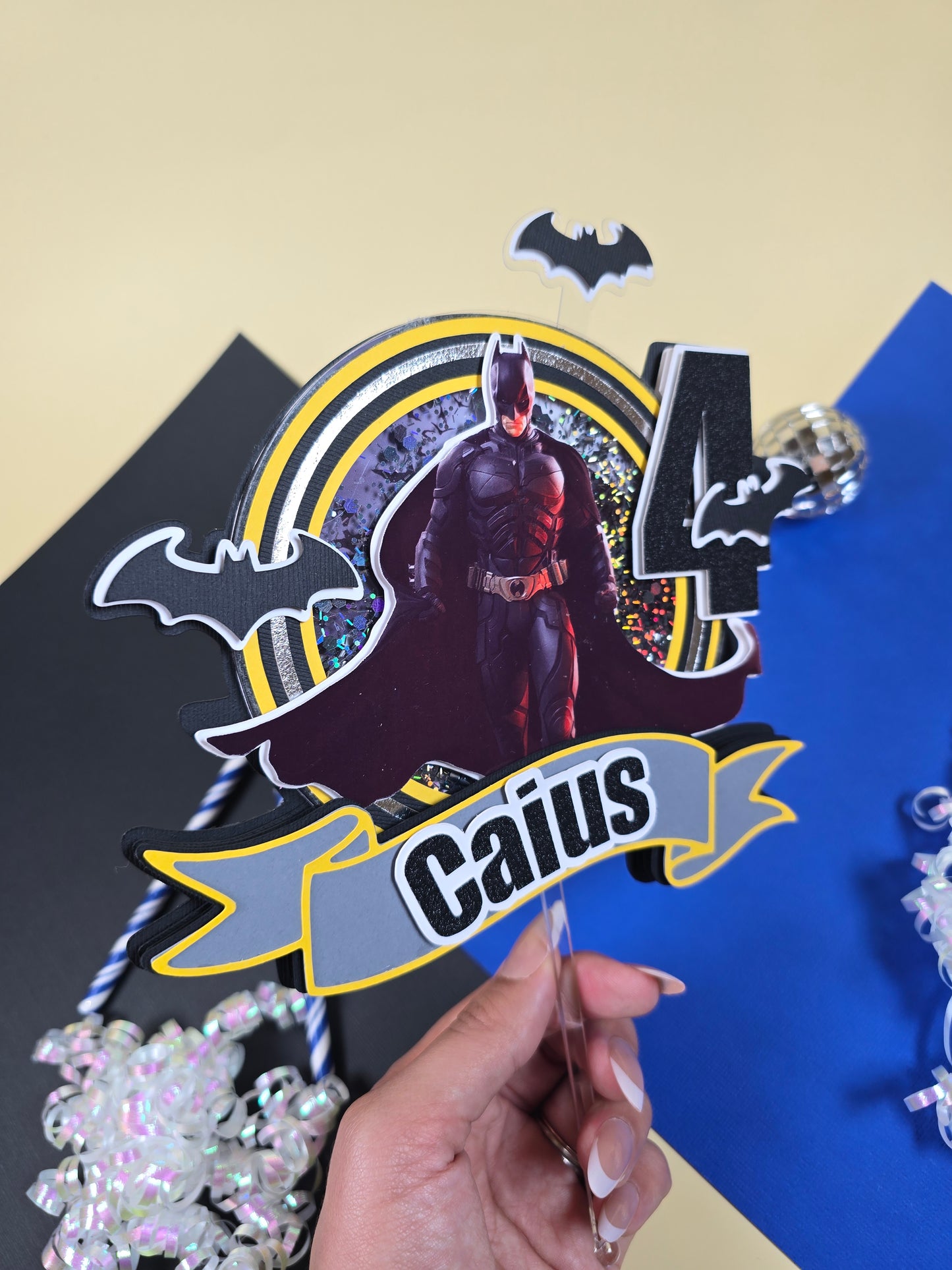 Batman Cake topper, Super hero theme party, Batman party
